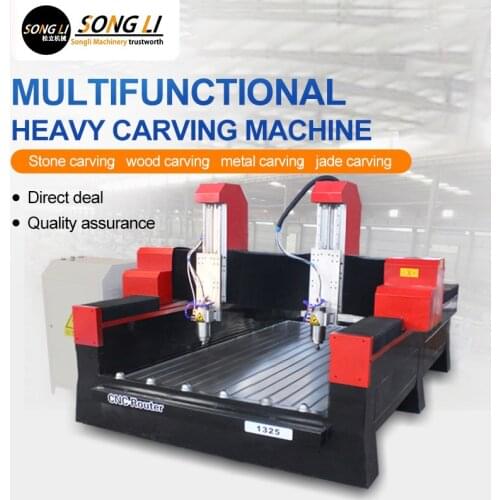 Songli 1325 3.2kw heavy stone cutting machine marble aluminum cutting engraving cnc Woodworking machinery
