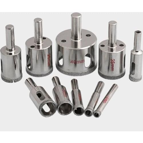 1pcs 3mm 4mm 5mm 6mm-40mm Diamond Coated Drill Bit Set Tile Marble Glass Ceramic Hole Saw Drilling Bits Power Tool