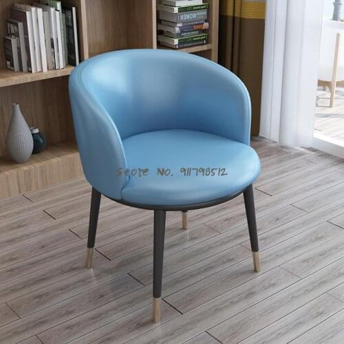 Nordic style chair light luxury modern minimalist desk chair net red computer makeup stool backrest home adult dining chair