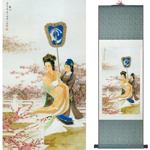 Traditional Chinese art painting Silk scroll painting Chinese wash painting19082218