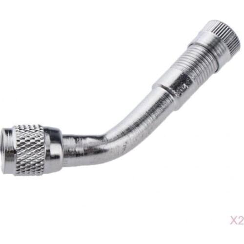 Tyre Valve Extender Stem Silver 135° Angled Wheel Tyre Valve Stem Schrader 45/90/135 Degree
