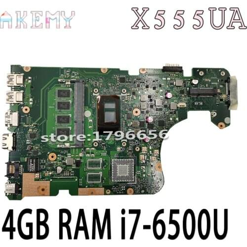 X555UA motherboard I7-6500U 4GB RAM For Asus X555 X555U X555UA X555UB laptop motherboard X555UA mainboard X555UA motherboard