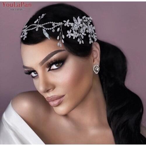 YouLaPan HP348 Handmade Rhinestone Bride Hair Vine Clear Crystal Bridal Headband Headwear Wedding Hair Accessories Jewelry
