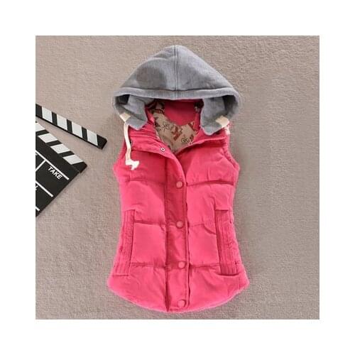 Womans Down Vests Mommy Winter Jackets Waistcoat Fashion Sleeveless Solid Zipper Coat Overcoat Warm Vests Plus Size M-4xl