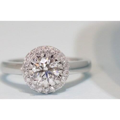 Diamonds Ring Solid 14K Yellow Gold Fine Jewelry 0.3ct Natural Diamonds Engagement Wedding Ring for Women