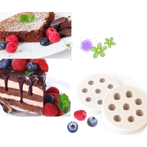 Blueberry Raspberry Shape Liquid Silicone Mold DIY Fudge Cake Chocolate Mold Kitchen tools