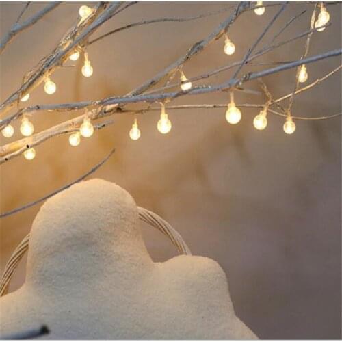10M 100Led Garland Crystal Balls indoor String Lights Festoon Ball Light Bulbs Flash Warm white Guirlande Lumineuse Verlichting