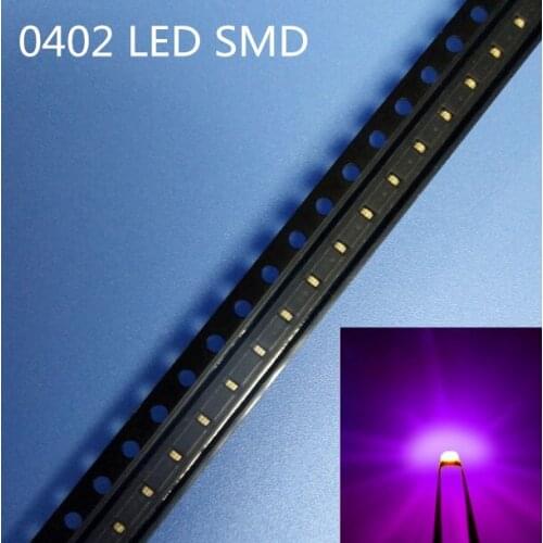 100PCS 0402 1005 1.0X0.5mm pink light SMD light-emitting diode SMD LED Lamp bead 1.0*0.5*0.35MM