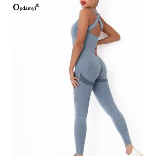 21 Women Seamless Yoga Set Bodysuit Cross Back Jumpsuit Tracksuit Gym Fitness Clothes Running Sportswear Workout Jumpsuit Pocket