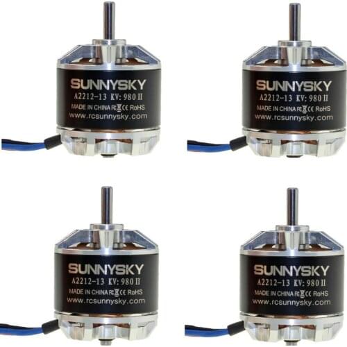 4pcs/lot New Sunnysky Brushless Motor A2212 980KV 1400KV 2450KV II Self-lock Screw-CW/CCW For Diy Race drone RC Airplane