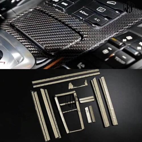 958 High Quality Carbon Fiber Plain Weave Interior Door Handle Cover Dashboard Cover Car Body Kit For Porsche Cayenne 958 11-17