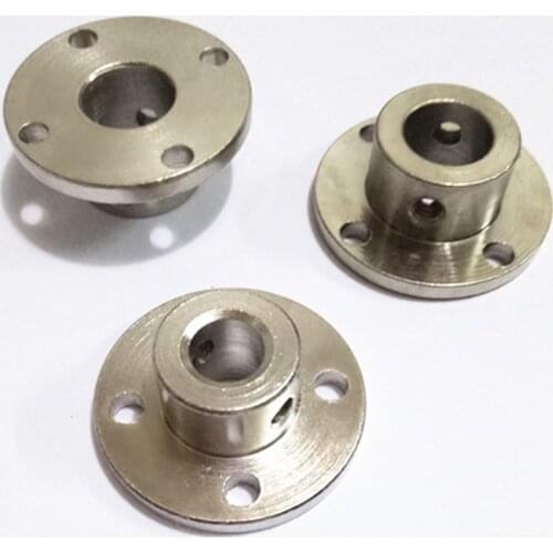 3-12mm Metal Rigid Flange Coupling Motor Guide Shaft Axis Bearing Fittings DIY Model Accessory