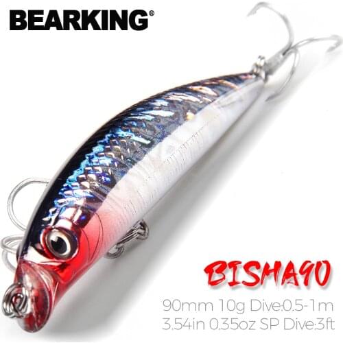 BearKing Retail A+ fishing lures Hot-selling 140mm/18g, slim size minnow crank popper penceil bait good quality