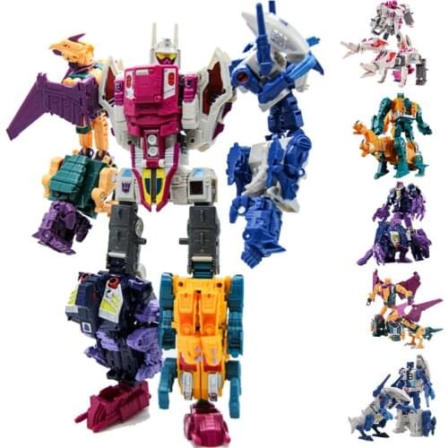 BMB AOYI NEW Big size 5 in 1 Transformation Movie toys Action Figure Anime Devastator KO G1 Robot Dinosaur Model kids Boy Toys