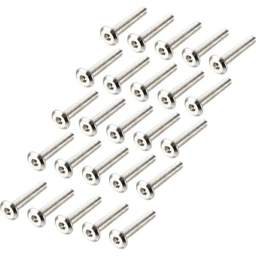 Uxcell Hex Socket Head Screws Furniture Bolts Fastener Carbon Steel Fittings M6x35mm 25pcs