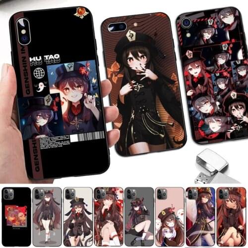 TOPLBPCS Hu Tao Genshin Impact Phone Case for iPhone 11 12 pro XS MAX 8 7 6 6S Plus X 5S SE 2020 XR case