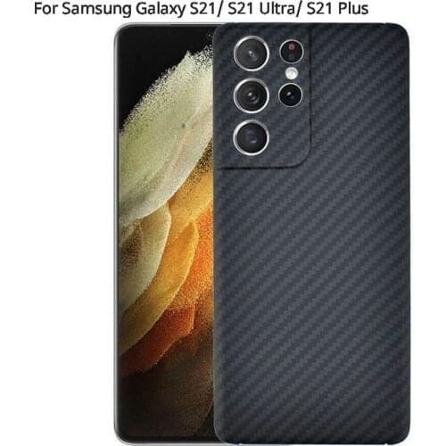 100% Real Carbon Fiber Phone Case for Samsung Galaxy S21/ S21 Ultra/ S21 Plus Aramid Fiber Smartphone Full Cover