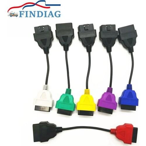 For Fiat for LANCIA Support Multi-Model 6 Color Auto OBD2 Connector Diagnostic Adapter Cable for MultiECUScan and FiatECUScan