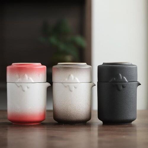 Travel Tea Set, Express Cup, One Pot, Three Cups, Outdoor Portable Storage, Car Set, Customized Ceramic Tea Cup