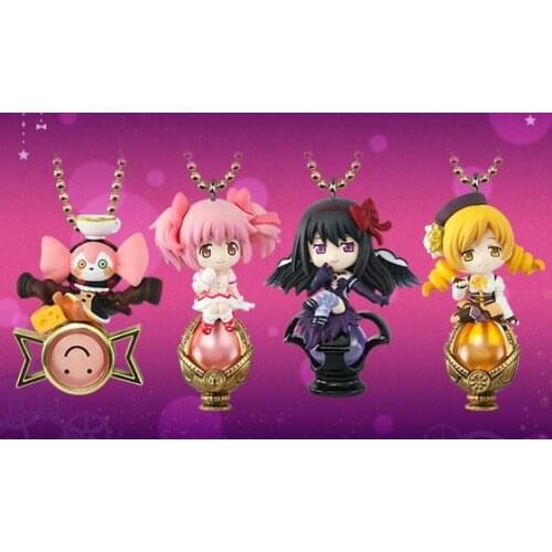 6CM 4pcs/lot Japanese anime figure Puella Magi Madoka Magica Q version Kaname Madoka/Akemi Homura/Tomoe Mami action figure colle