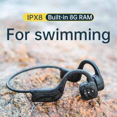 Bone Conduction Headsets Wireless Swimming Headphone Sports IPX8 Waterproof Earphone Bluetooth Music Player with 8G RAM for Sony