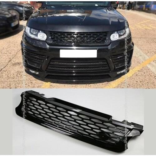 For Land Rover Range Rover Sport 2014-2017 Glossy Black Front Bumper Grille Mesh Grill Assembly Car modification