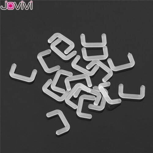 Jovivi 20pcs 14/16G Clear Bioflex Nose Septum Rings Retainers Flexible Acrylic Nose Ring Retainer U-Shaped Body Piercing Jewelry