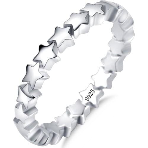 Fashion Plata Stamp Stackable Party 925 silver Finger Rings For Women wedding Compatible with Original Jewelry birthday Gift