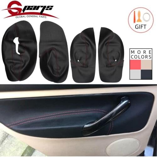 2 Car Microfiber Leather Door Armrest Panel Cover Protective Trim For VW Golf MK4 Bora Jetta 1998 1999 2000 2001 2002 2003 2004