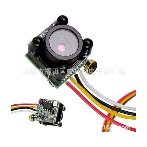 Mini infrared night vision non luminous surveillance camera micro camera audio and video probe