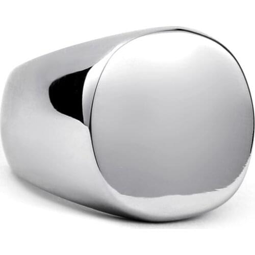 High Roundness for men Polished Signet Solid Fashion Mans 316L Stainless Steel Biker Unique Ring For Men