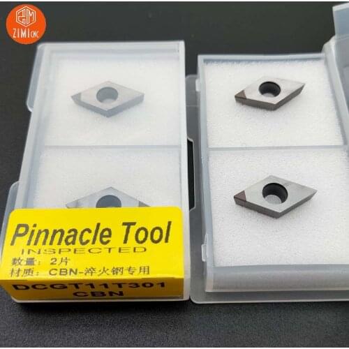 2pcs DCGT11T301 CBN cubic boron nitride blade DCGT11 T301 diamond blade CNC lathe tool cutting tool for steel
