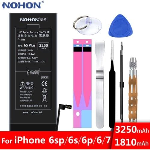 NOHON Battery For Apple iPhone 7 6 6S Plus 6SPlus 6Plus Replacement Battery For iPhone6 iPhone7 Bateria High Capacity Free Tools
