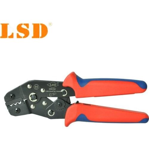 Crimping Plier DN-02, short, Ratchet crimping tool for non-insulated terminals 0.25-2.5mm2 crimper