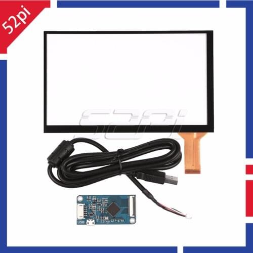 52Pi Original 7 Inch Capacitive Touch Screen Digitizer Panel Glass Sensor Kit for CTP-5710 Raspberry Pi 4 B All Platform / PC