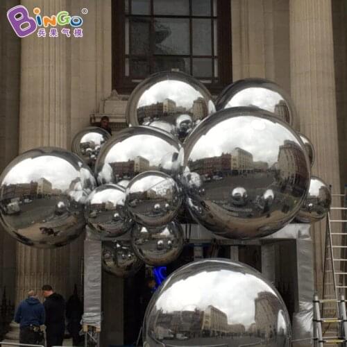 Customized 0.5-3M diameters inflatable mirror ball for event decoration / inflatable sealed silver balloons for sale - toys