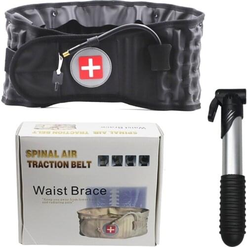 Lumbar Support Decompression Waist Air Traction Brace Spinal Back Relief Belt Backach Pain Release Device