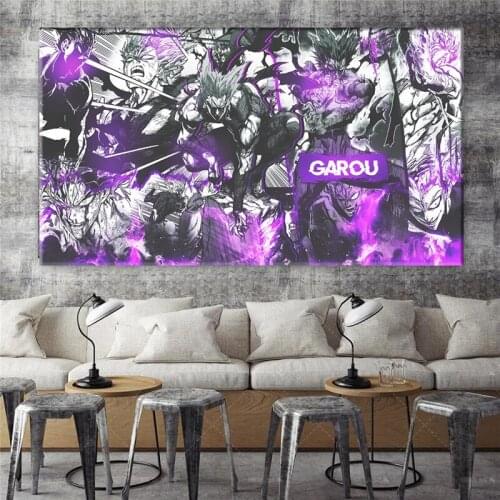 One Punch Man Anime Art Prints Manga Anime Fabric Canvas Art Prints,50 x 70 cm,No Frame