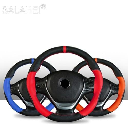 Universal Soft Microfiber Leather Steering Wheel Cover Car Accessories Sport Style Steering Wheel Braid Durable Steering Cover
