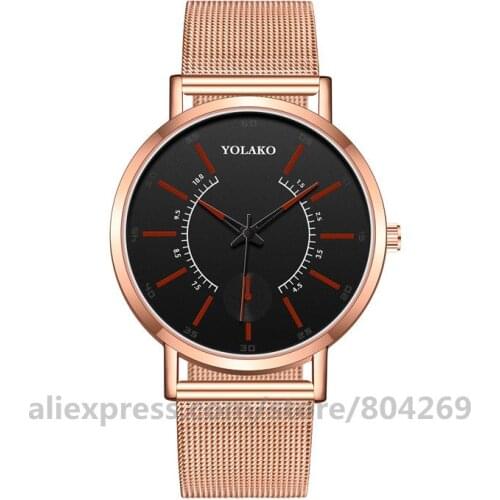 High Quality Stainless Steel Strap Men Wristwatch Fashion Design Women Quartz Steel Mesh Causal Watches
