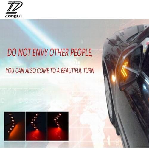 ZD 2pcs Car styling Rear Mirror Turning Signal Light for VW Golf 4 7 5 MK4 Mazda 6 cx-5 Peugeot 206 207 208 508 Touareg Tiguan
