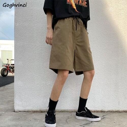 Women Shorts Summer Neutral Cargo Simple Solid Pockets Streetwear High Waist Drawstring Fashioin All-match Cool Wide Leg Baggy