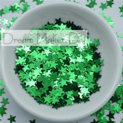 10000pcs(50g) 4mm Star Loose Sequins Green Color Glitter Paillette Sewing,Wedding Craft DIY Garment Accessorie Nail Beauty