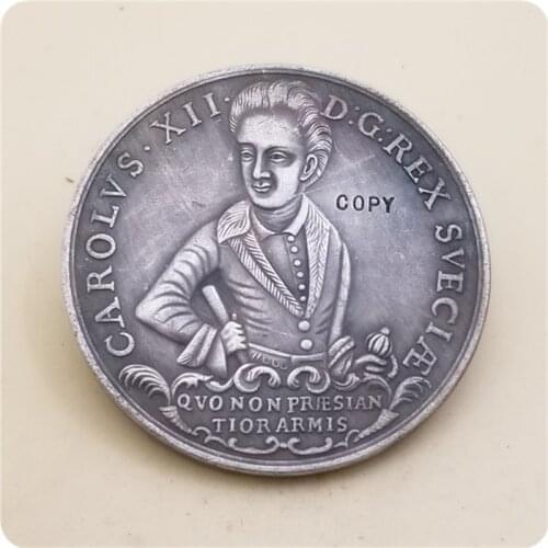 1700-1703, the victory of king Carl XII of Sweden. Germany, nuremberg, No. 18 COPY COIN