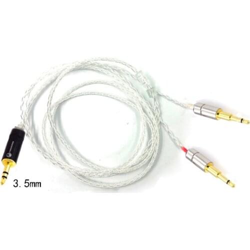 3.5/2.5/4.4 Balanced 8core Silver Plated Headphone Upgrade Cable ,wire for HE1000 HE400S HE560 Oppo PM-1 PM-2
