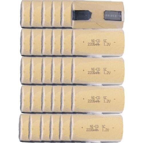 30 pcs fast delivery global shipping SC batteries power tool battery SUBC rechargeable batterie 2200mah nicd 42.5mm*22mm