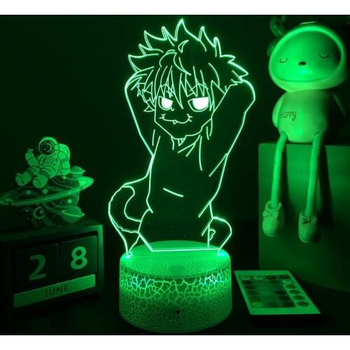 3D Anime Lamp Hunter X Hunter LED Nightlight Killua Zoldyck Figure Bedside Lamp for Bedroom Decor Child Kids Birthday Gift