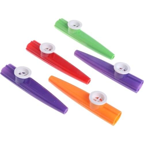 5pcs Mixed Color Orff Plastic Kazoo Harmonica Mouth Flute Kids Party Gift Toy