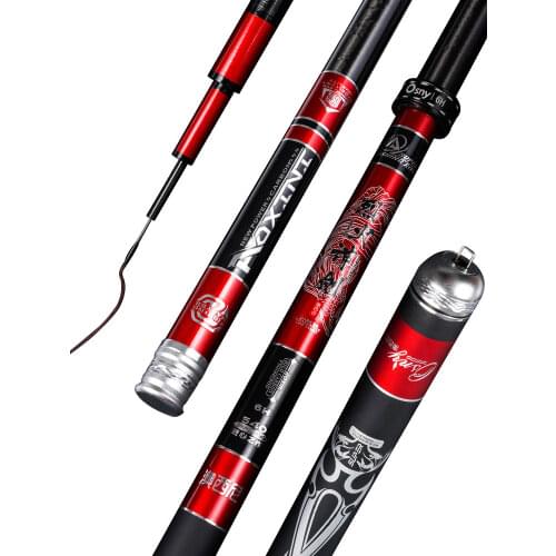 6H 5H 4H Hard Taiwan Fishing Rod Carbon Fiber 28/19 Tune Fishing Canne 3.6m -7.2m Carp Fishing Pole Hand Olta Fishing Gear