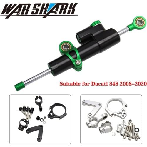 Motorcycle Accessories Steering Damper Stabilizer Shock Absorber Bracket Aluminium Alloy For DUCATI 848 2008-2020 2019 2018 2017